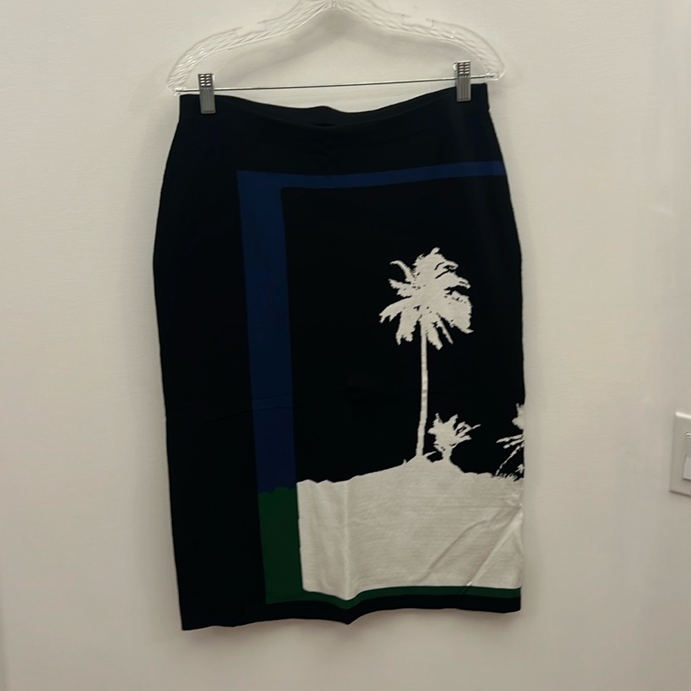 Dries Van Noten knit graphic pencil skirt